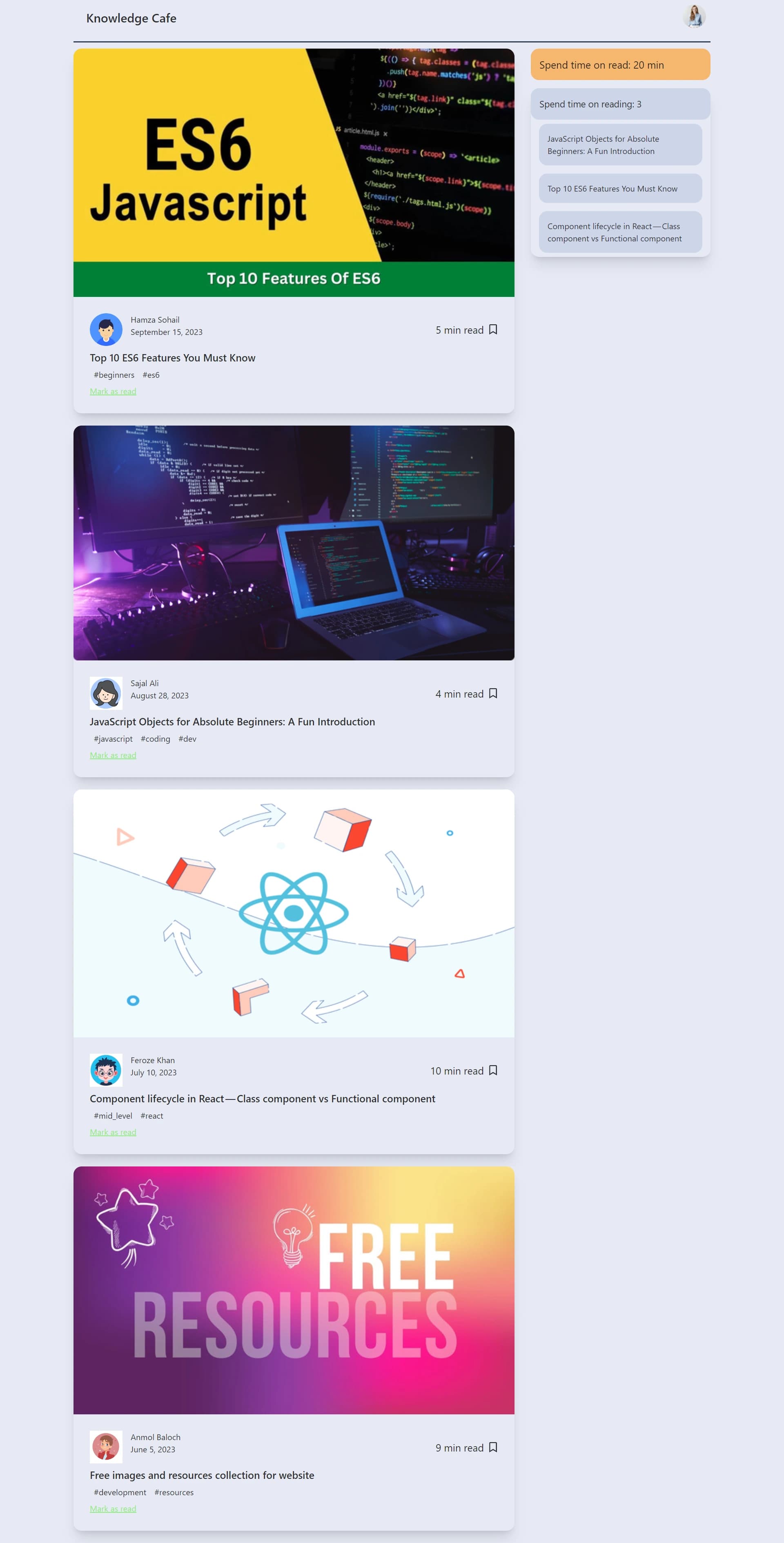 Screenshot of Knowledge-Cafe